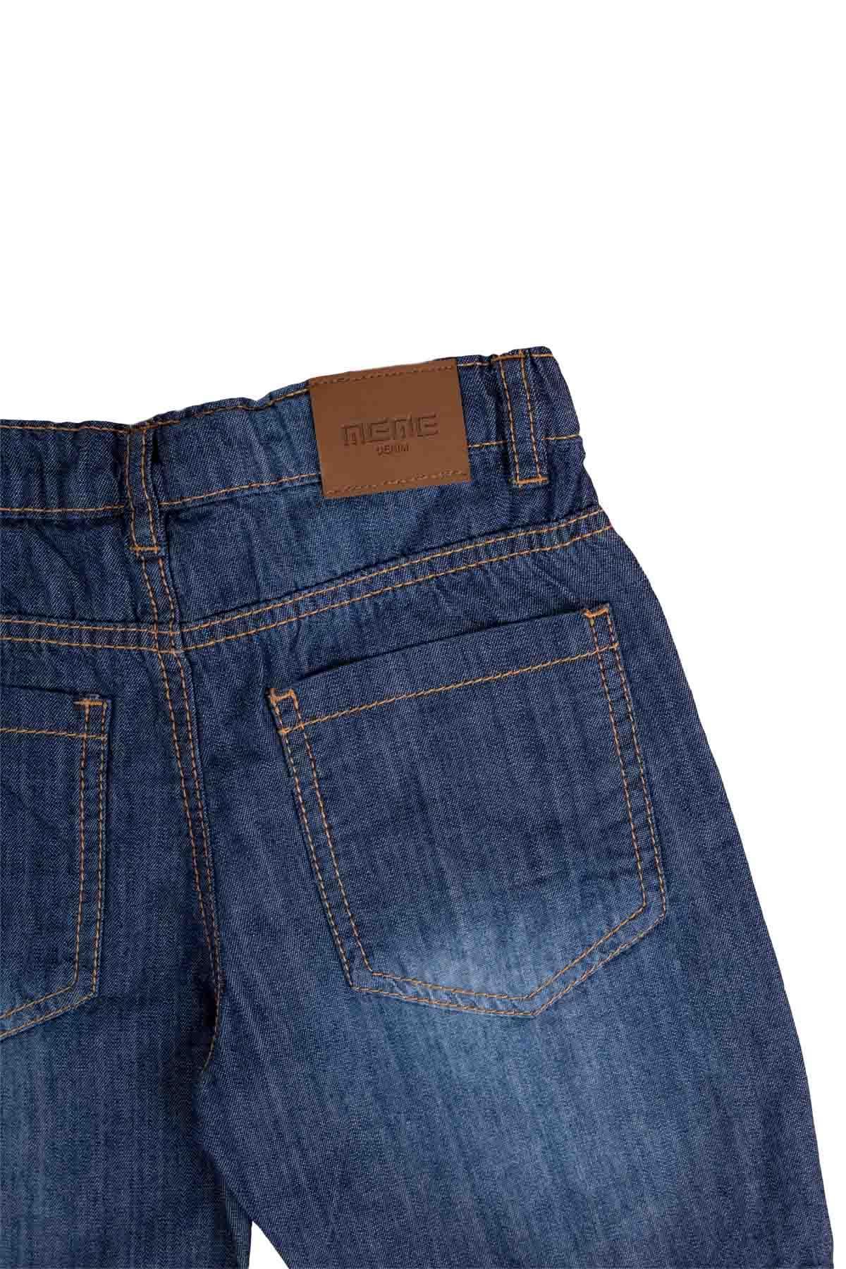 CLASSICAL DENIM SHORT FOR BOYS - DARK BLUE - Image 3