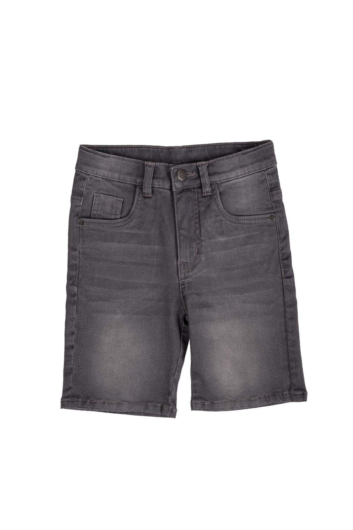 CLASSICAL DENIM SHORT FOR BOYS - DARK GREY