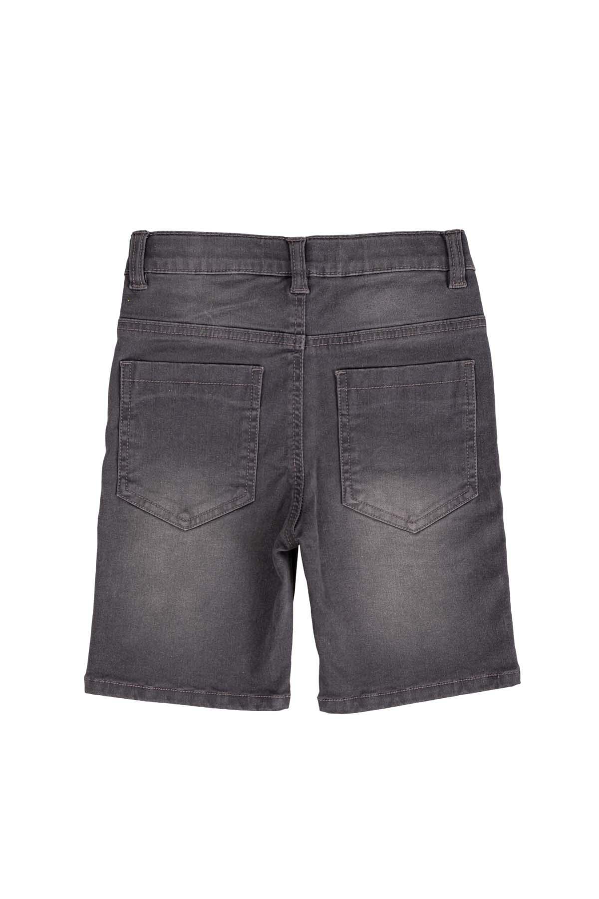 CLASSICAL DENIM SHORT FOR BOYS - DARK GREY - Image 2