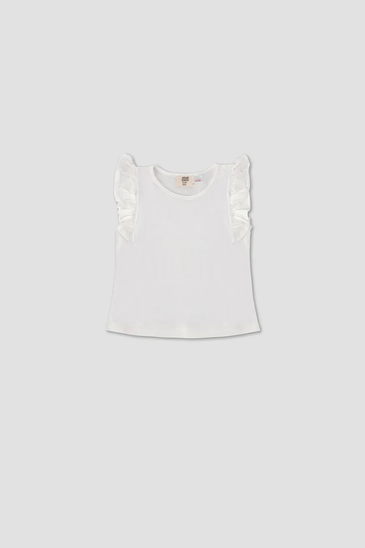 SOLID T-SHIRT FOR BABY GIRLS - WHITE