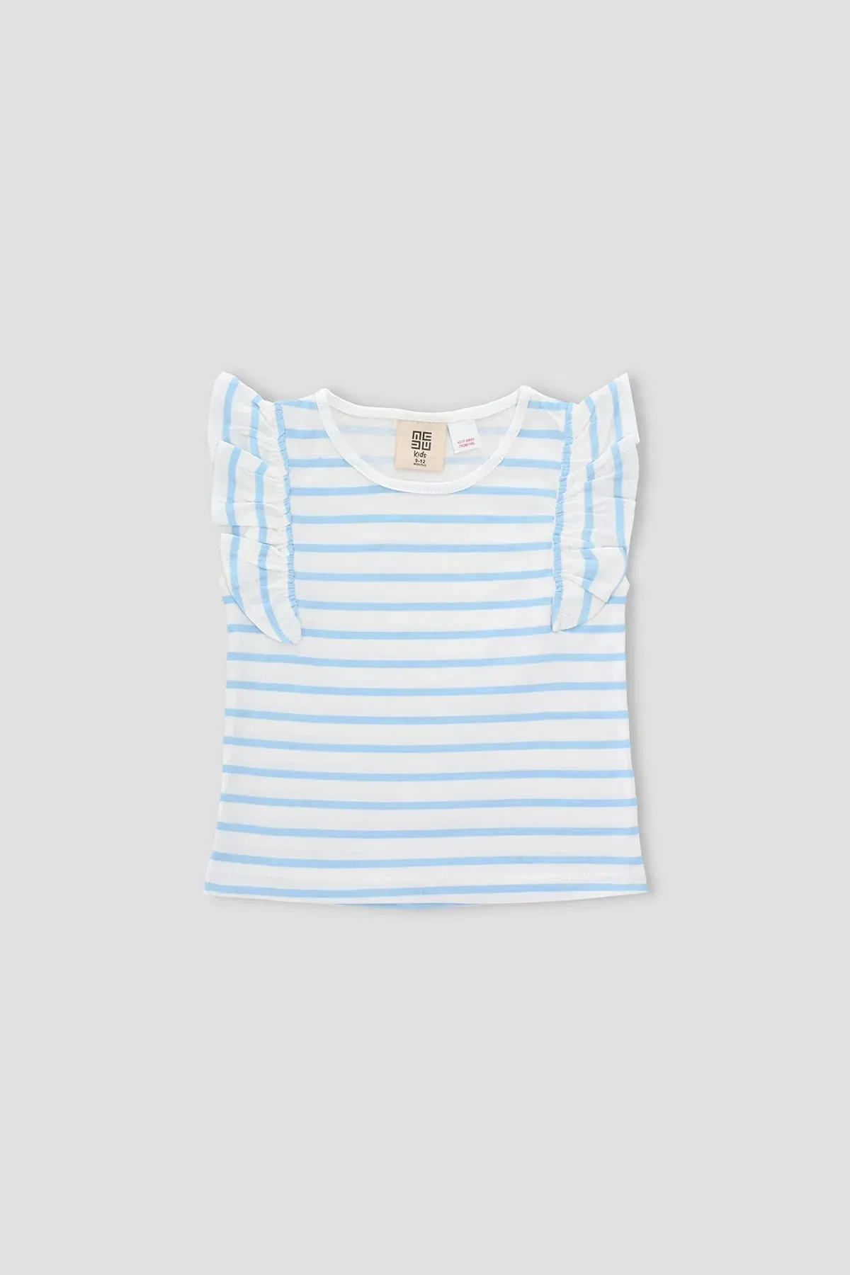 STRIPED T-SHIRT FOR BABY GIRLS - BLUE