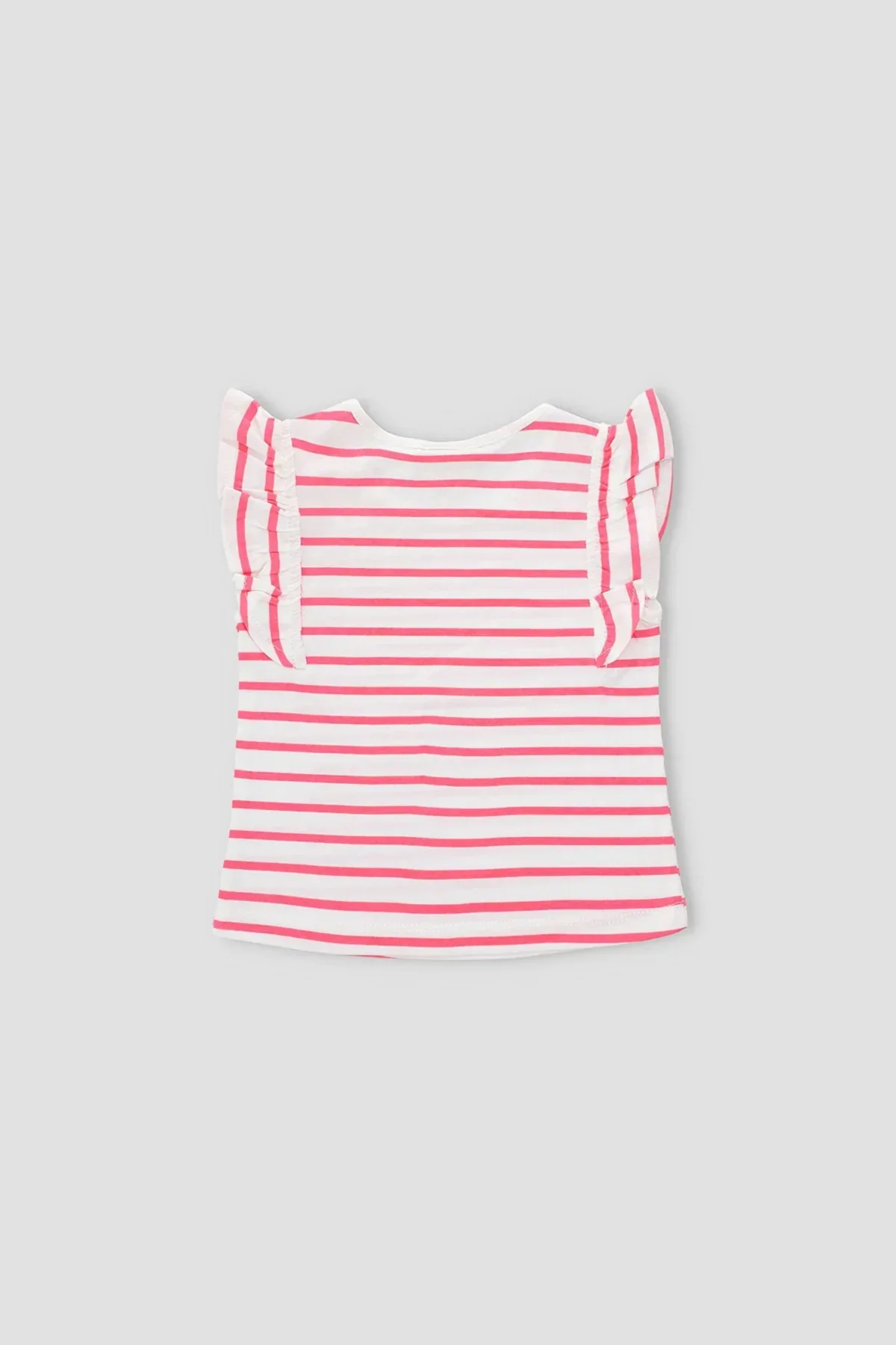 STRIPED T-SHIRT FOR BABY GIRLS - PINK - Image 3