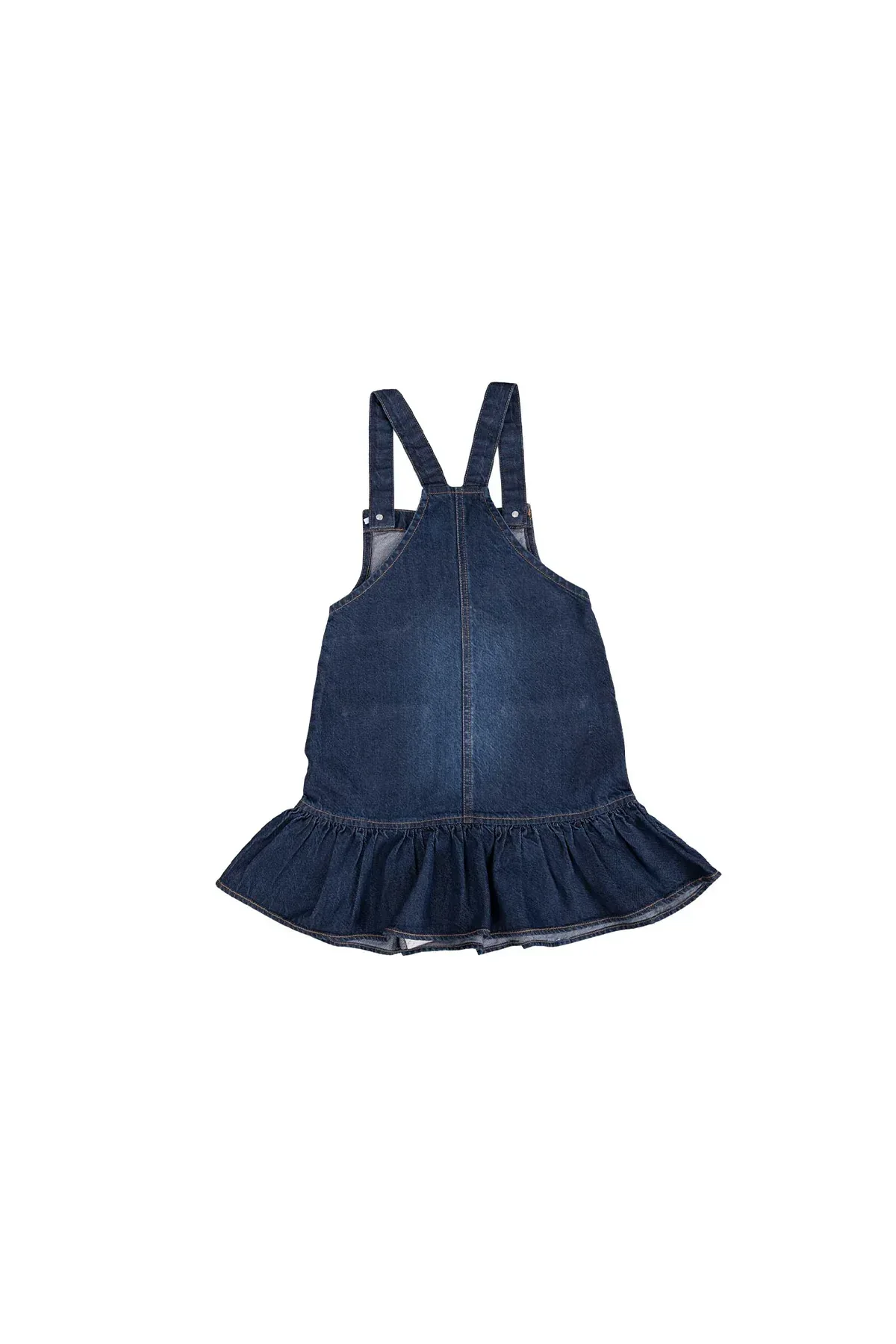 DENIM DRESS FOR BABY GIRLS - DARK BLUE - Image 2