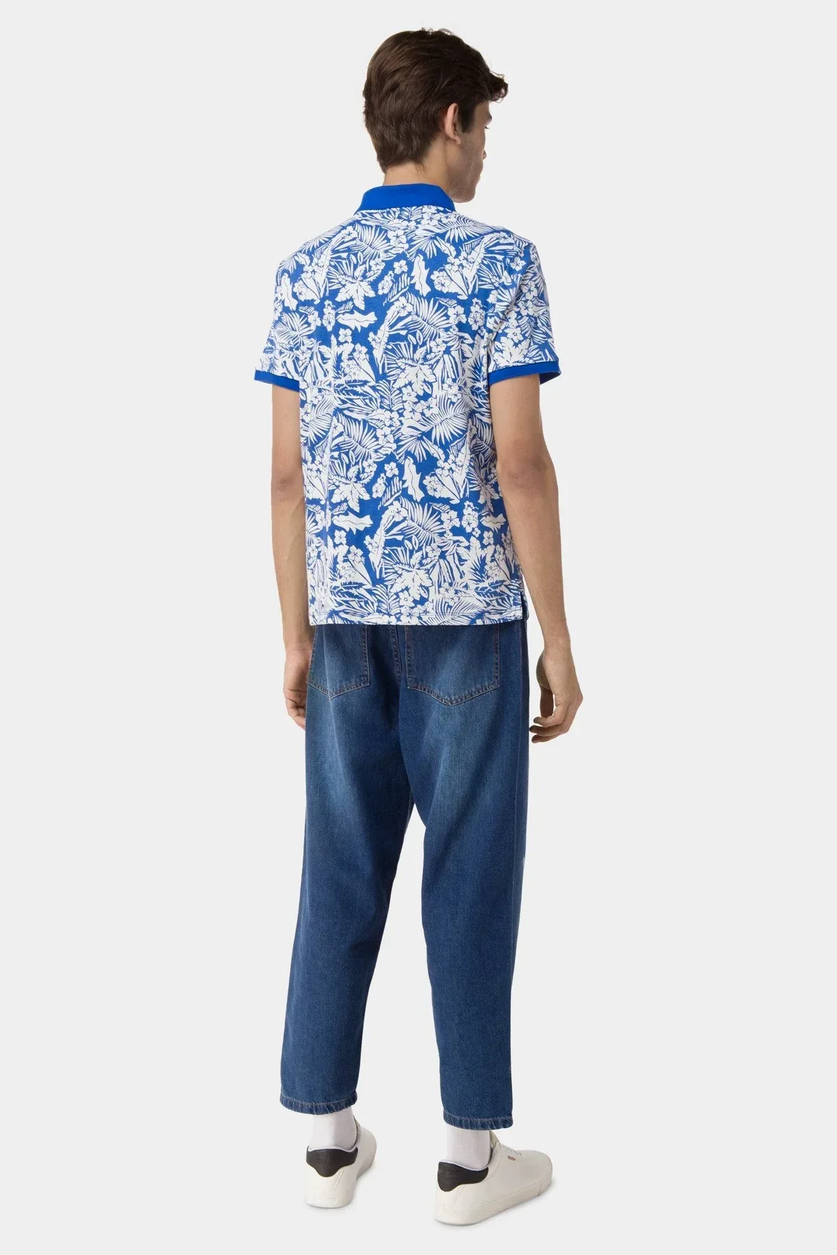 PRINTED POLO SHIRT FOR MEN - BLUE - Image 2