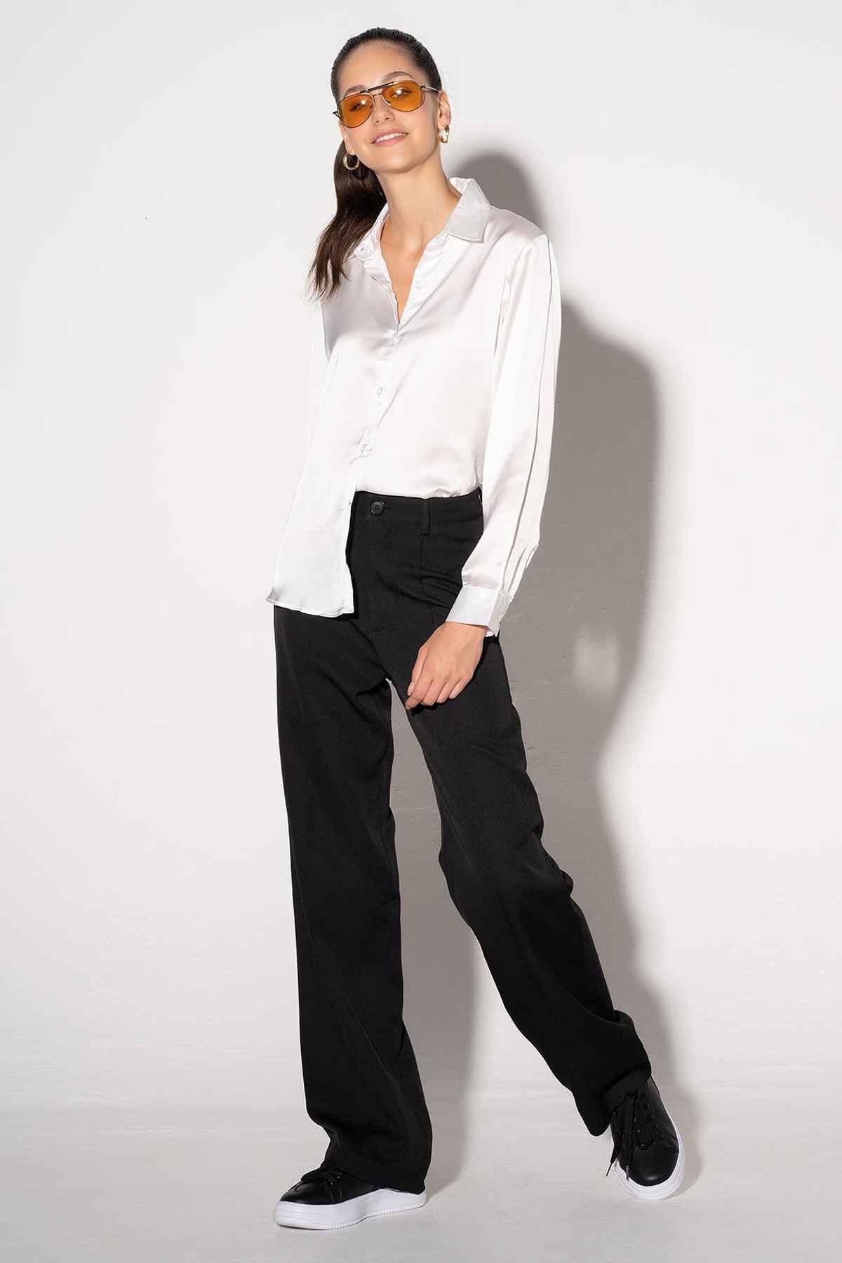 REGULAR TROUSER FOR WOMEN - BLACK