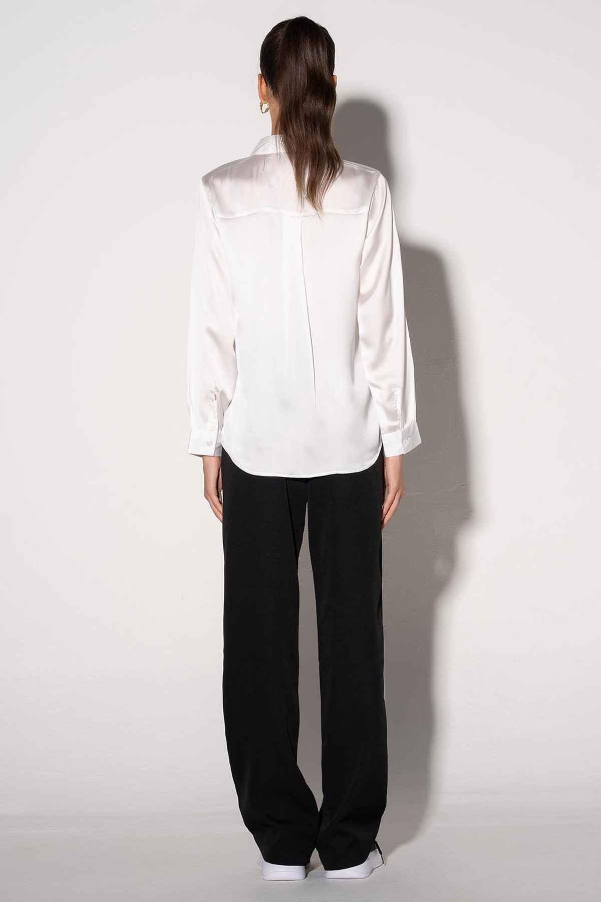 REGULAR TROUSER FOR WOMEN - BLACK - Image 4