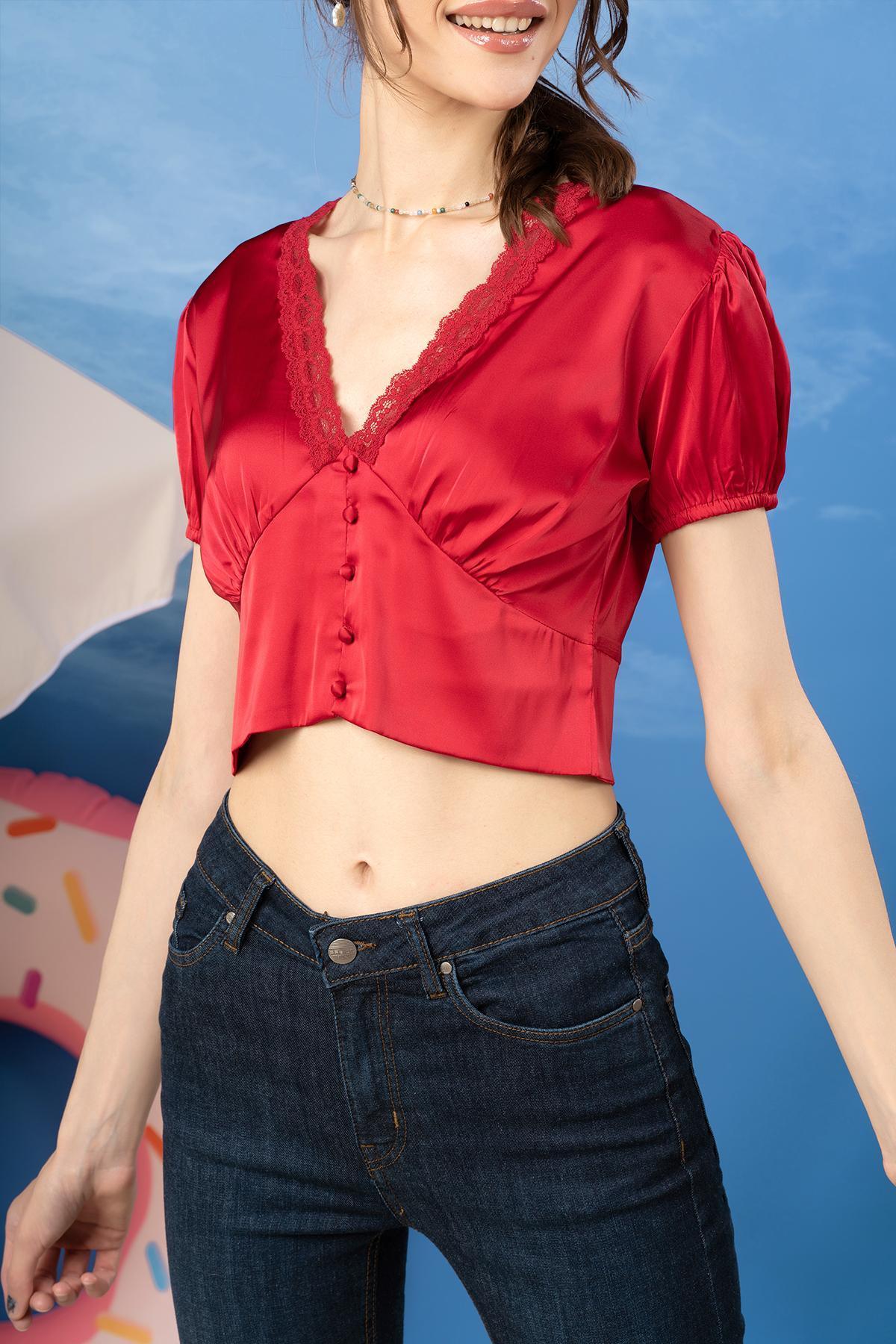 SOLID BLOUSE FOR WOMEN - Image 4