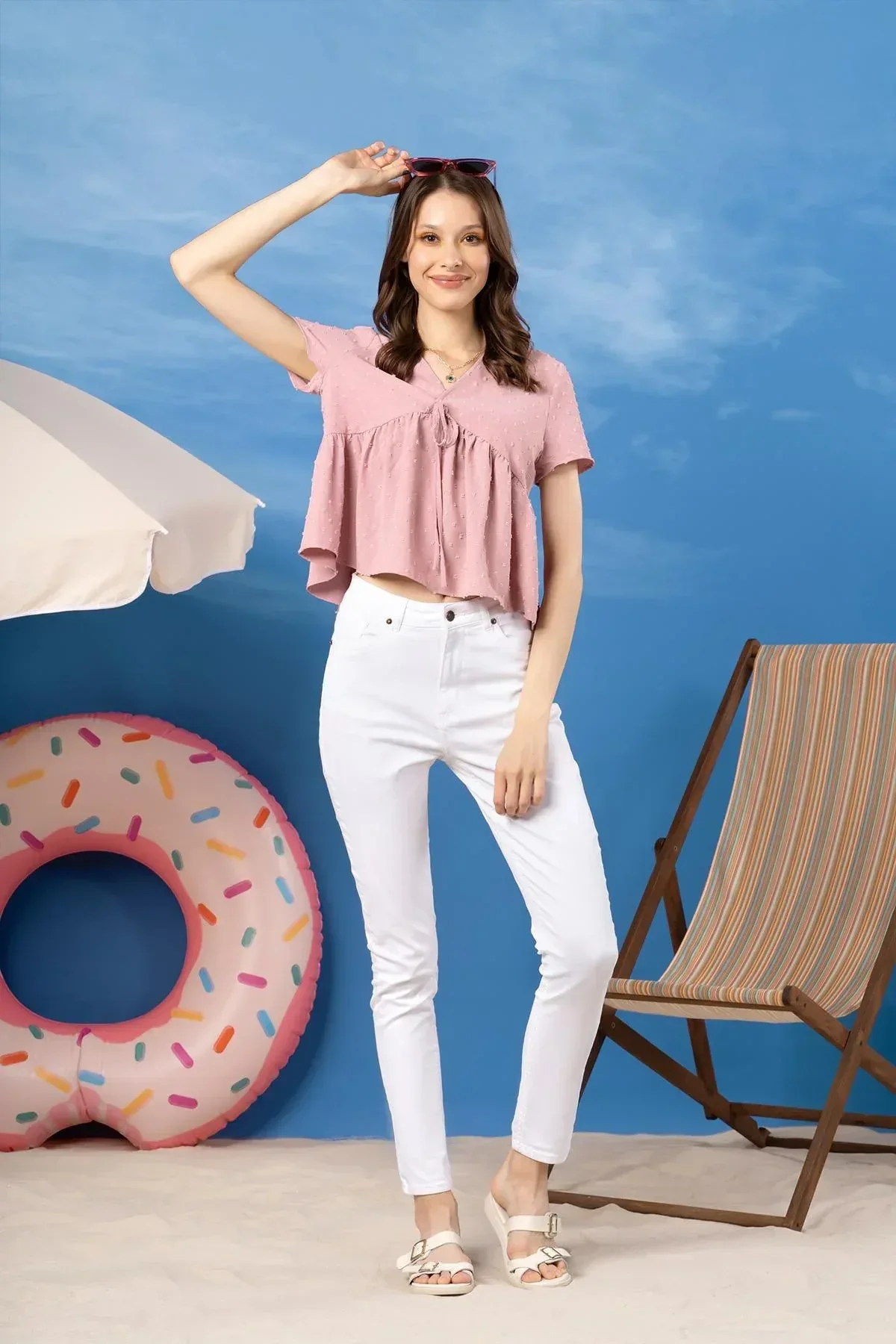 SOLID SHIRT FOR WOMEN - PINK