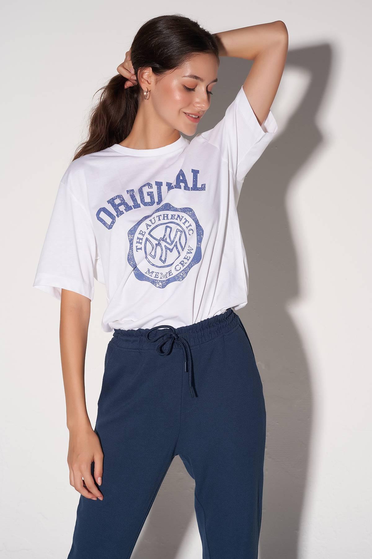 PRINTED T-SHIRT FOR WOMEN - WHITE - Image 4