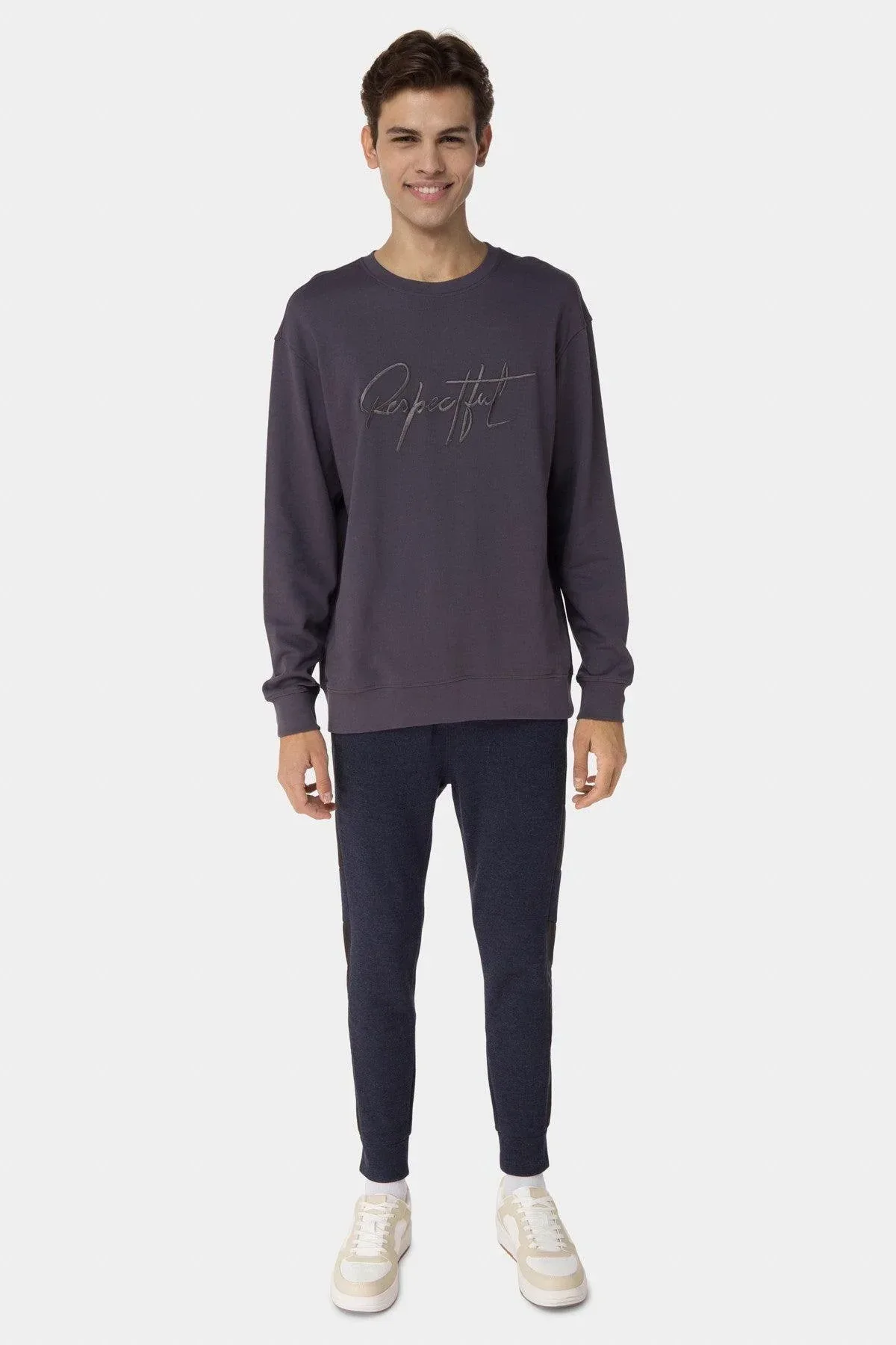 JOGGER PANT FOR MEN - NAVY MELANGE