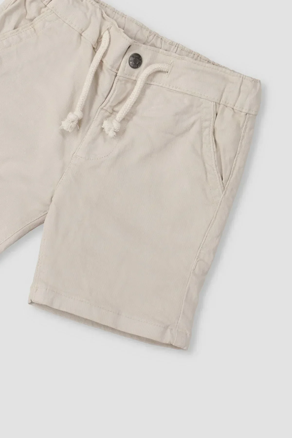 POPLIN SHORT FOR BABY BOYS - BEIGE - Image 3