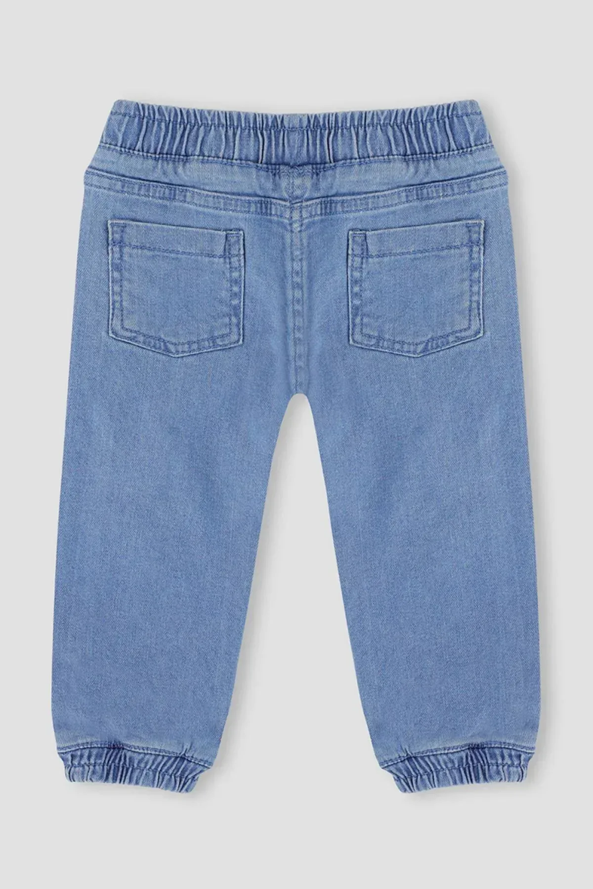 LEO LIGHT WASH DENIM JOGGER PANT FOR BABY BOYS - LIGHT BLUE - Image 2