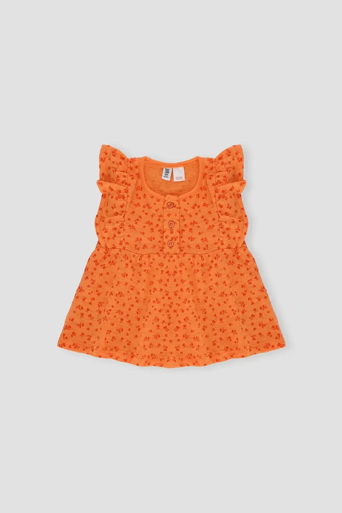 PRINTED BLOUSE FOR BABY GIRLS - TANGERINE