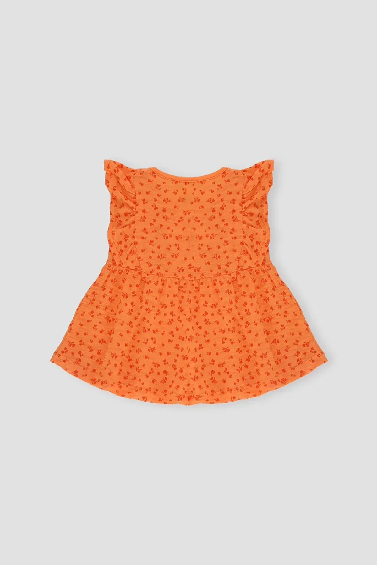 PRINTED BLOUSE FOR BABY GIRLS - TANGERINE - Image 3