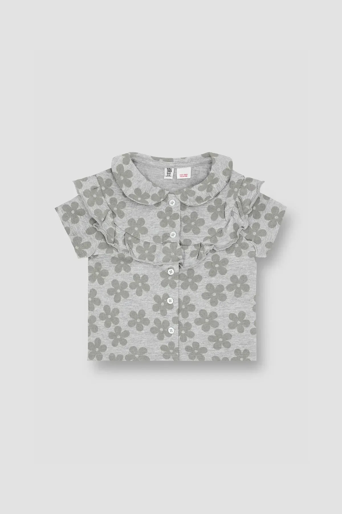 PRINTED SET FOR BABY GIRLS - HEATHER GREY - Image 3