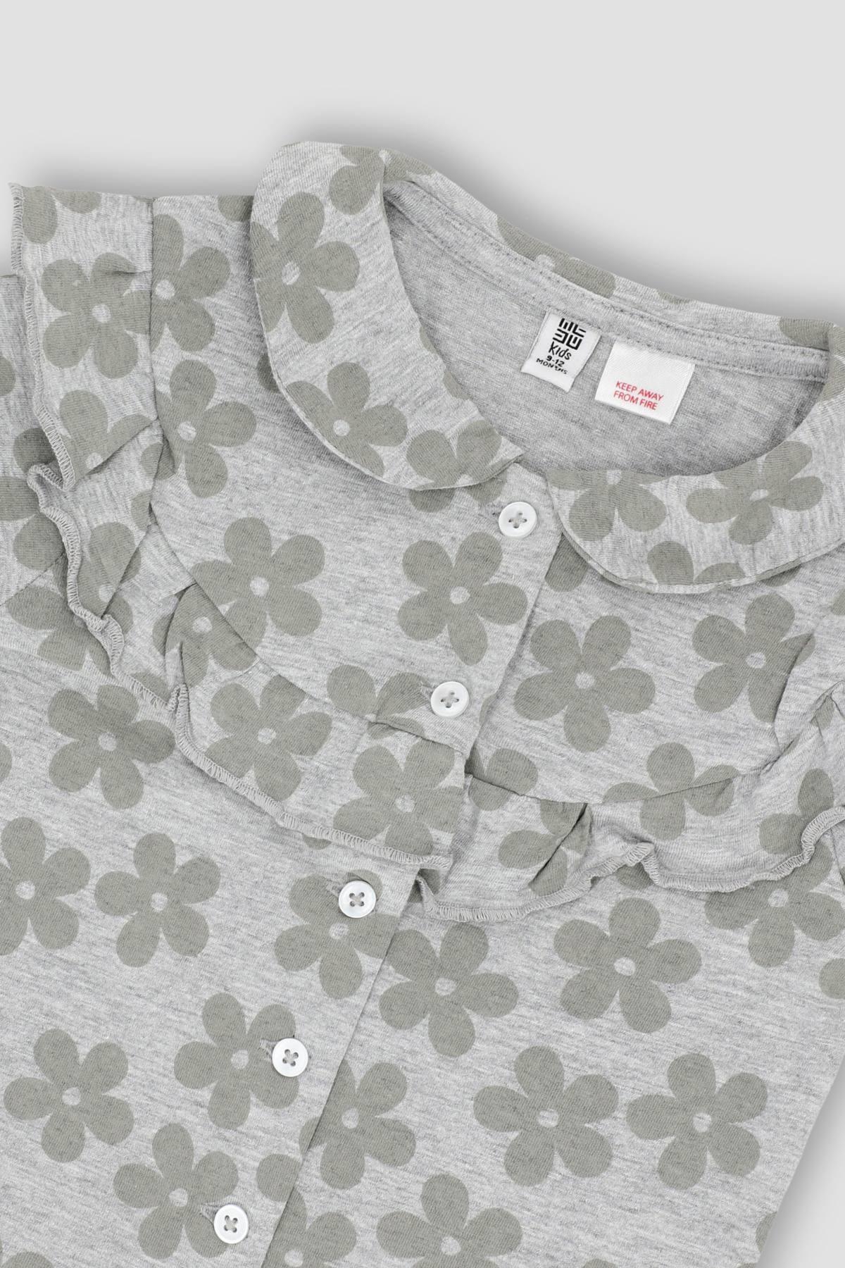 PRINTED SET FOR BABY GIRLS - HEATHER GREY - Image 5