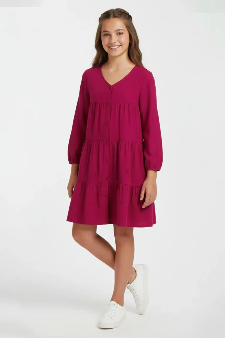 CRINKLED DRESS FOR GIRLS