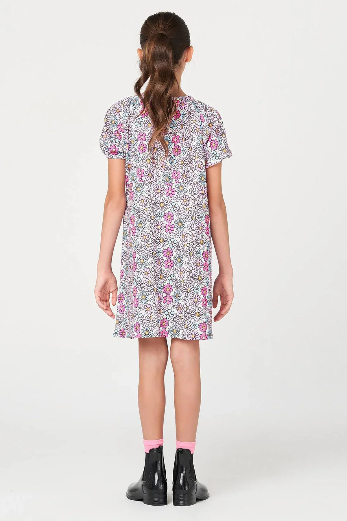 ALL-OVER PRINT DRESS FOR GIRLS - Image 3