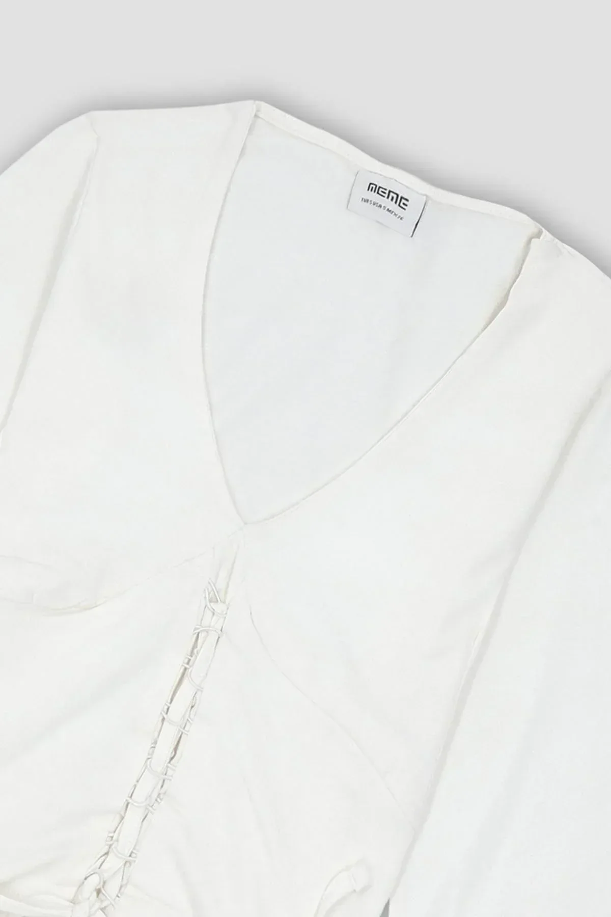 SOLID T-SHIRT FOR WOMEN - OFF WHITE - Image 2