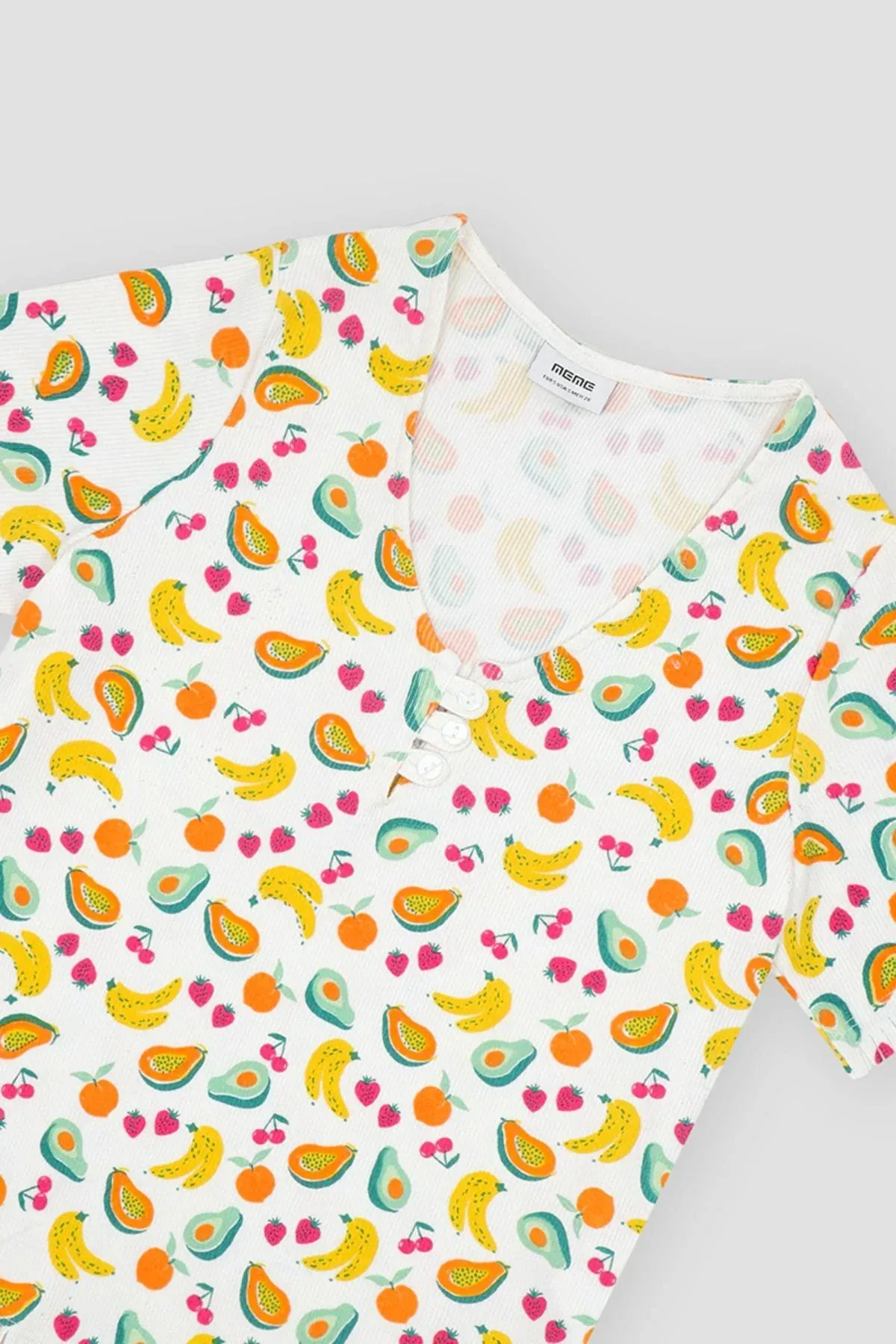 CONVERSATIONAL PRINT PJ SET FOR WOMEN - WHITE - Image 2