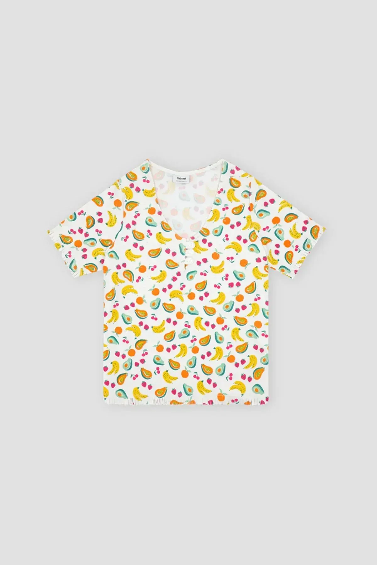 CONVERSATIONAL PRINT PJ SET FOR WOMEN - WHITE - Image 3
