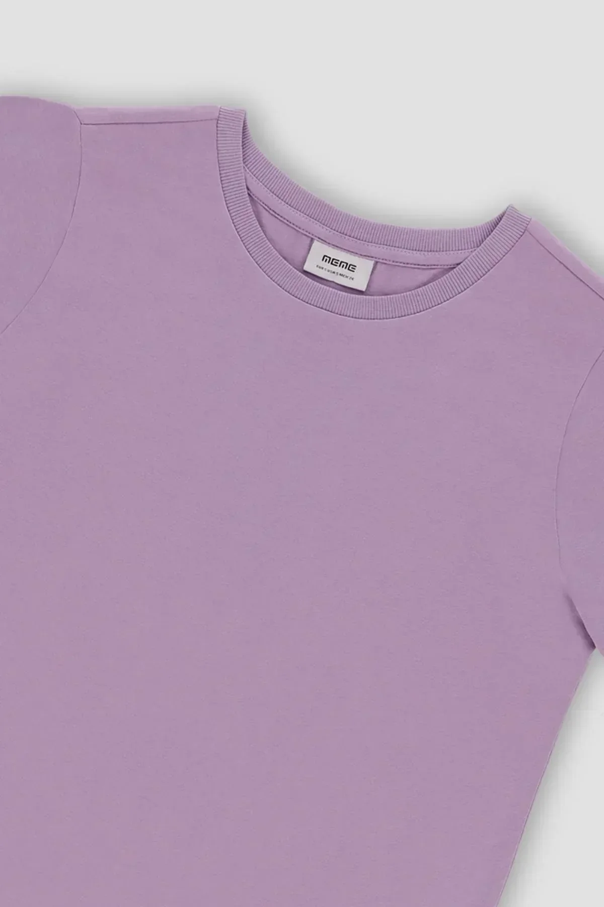 SOLID T-SHIRT FOR WOMEN - PURPLE - Image 3