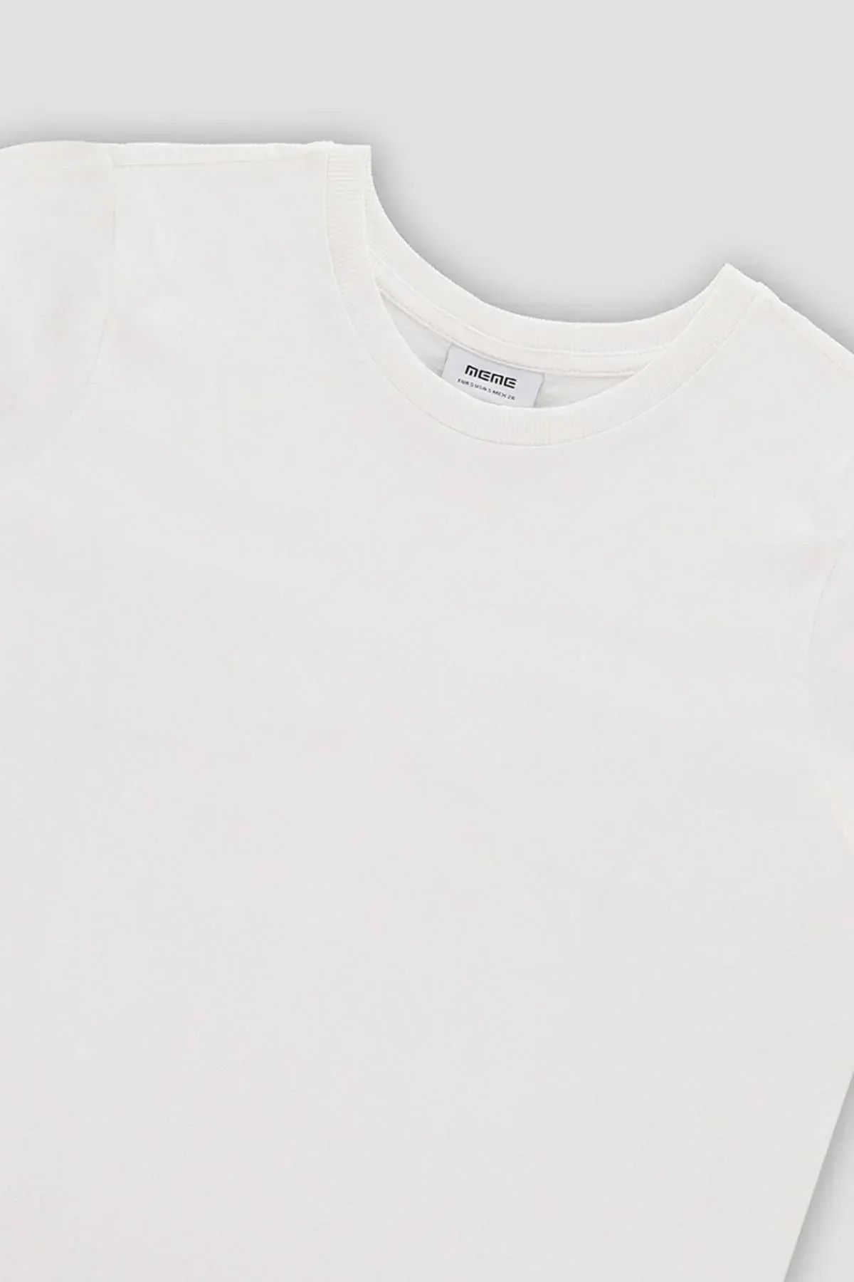 SOLID T-SHIRT FOR WOMEN - WHITE - Image 3