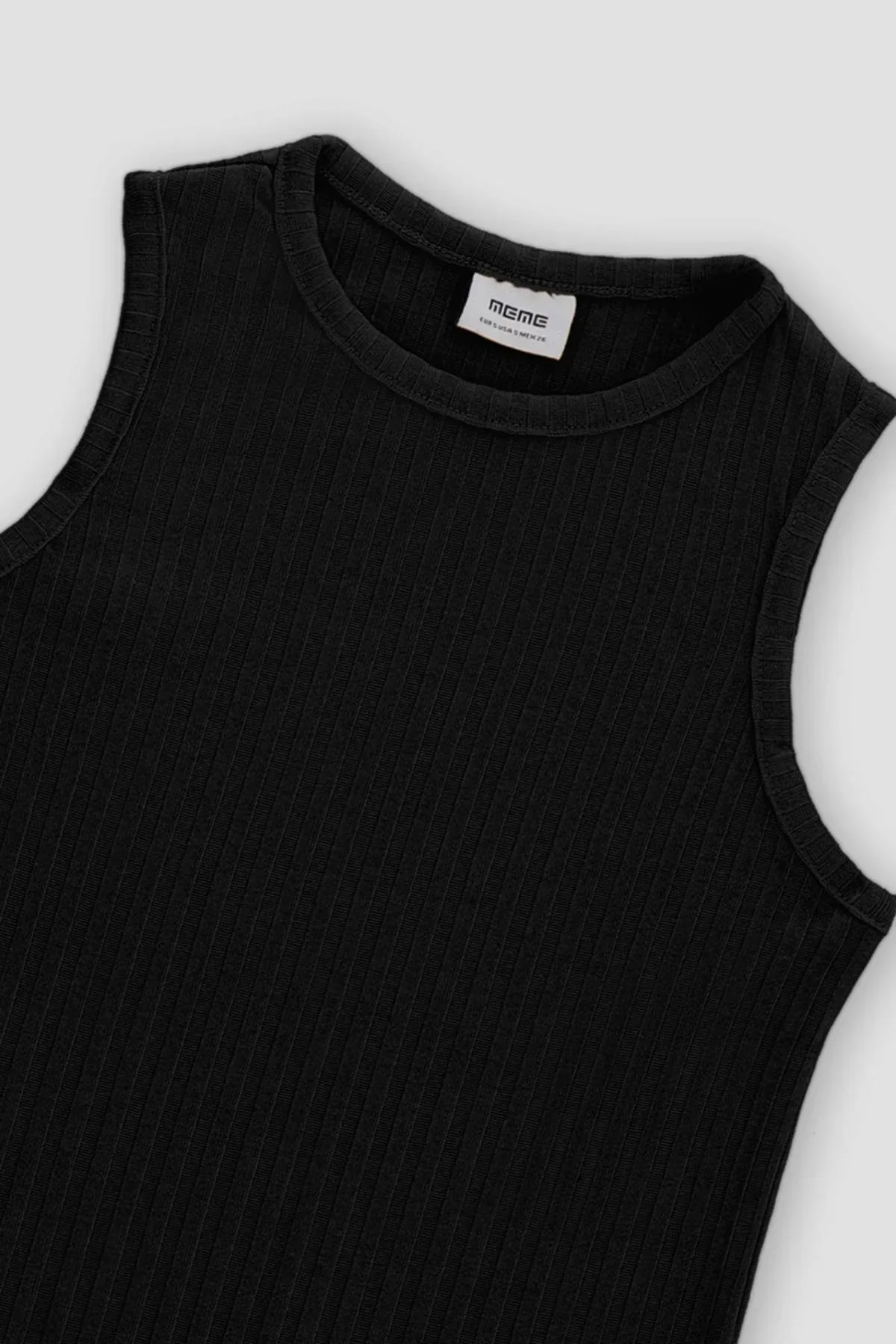 SOLID TANK TOP FOR WOMEN - BLACK - Image 3