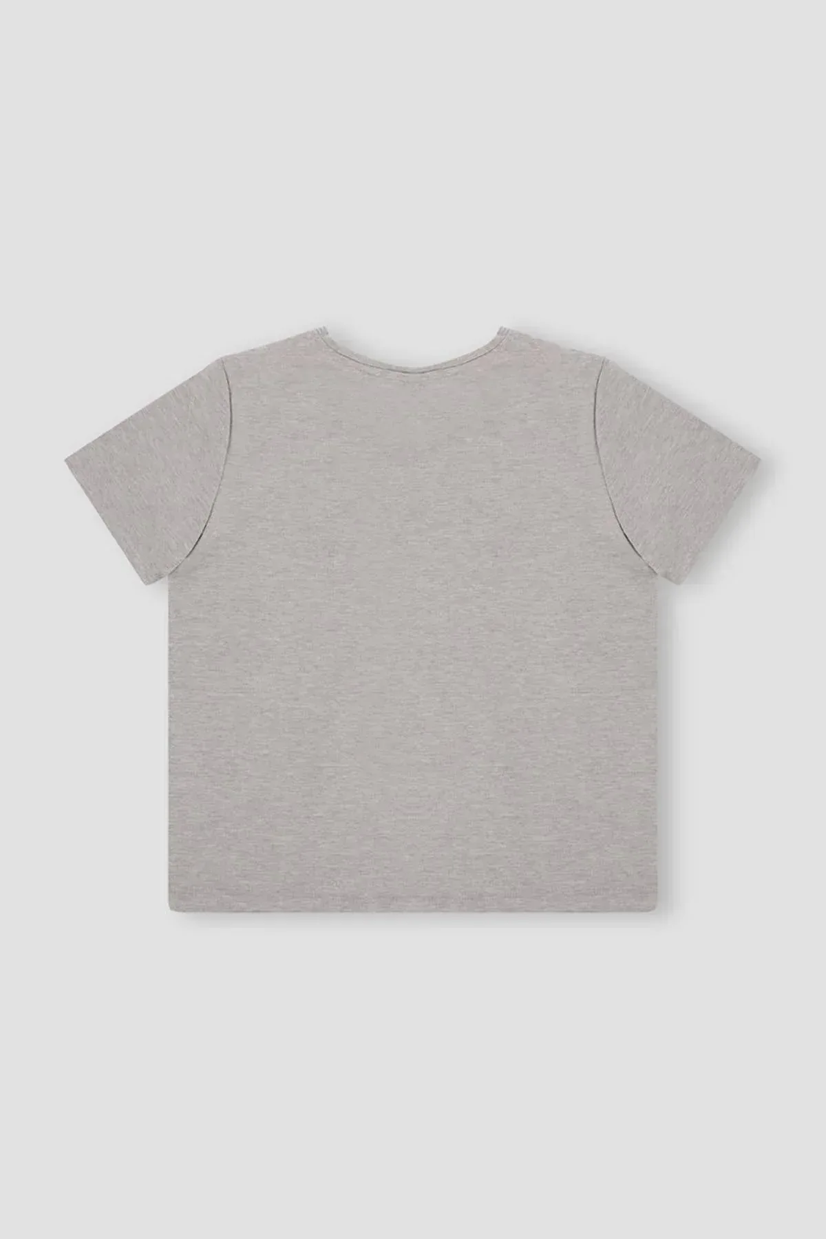 PRINTED T-SHIRT FOR WOMEN - HEATHER GREY - Image 2
