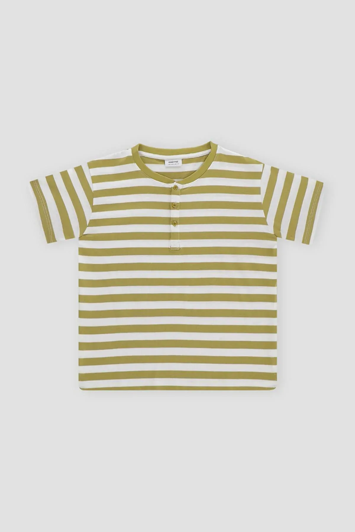 STRIPE T-SHIRT FOR WOMEN - KHAKI