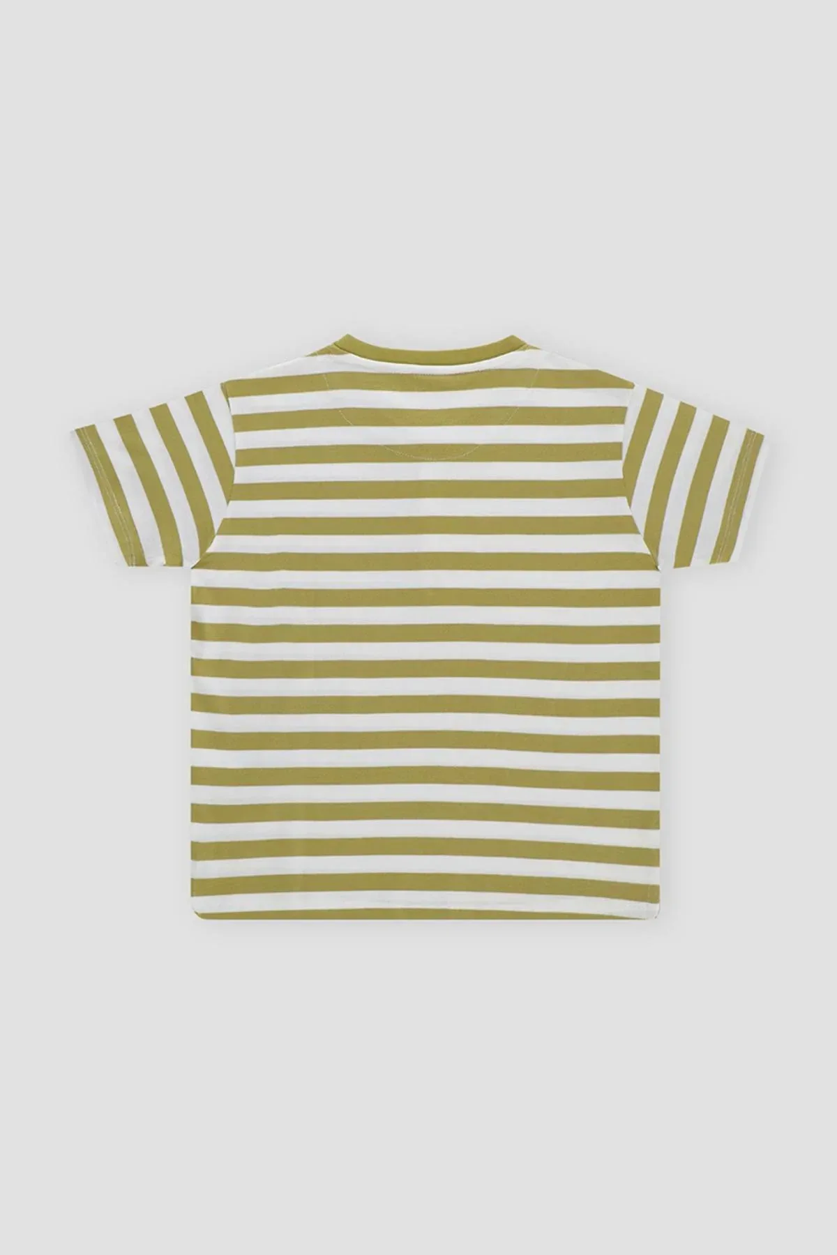 STRIPE T-SHIRT FOR WOMEN - KHAKI - Image 2