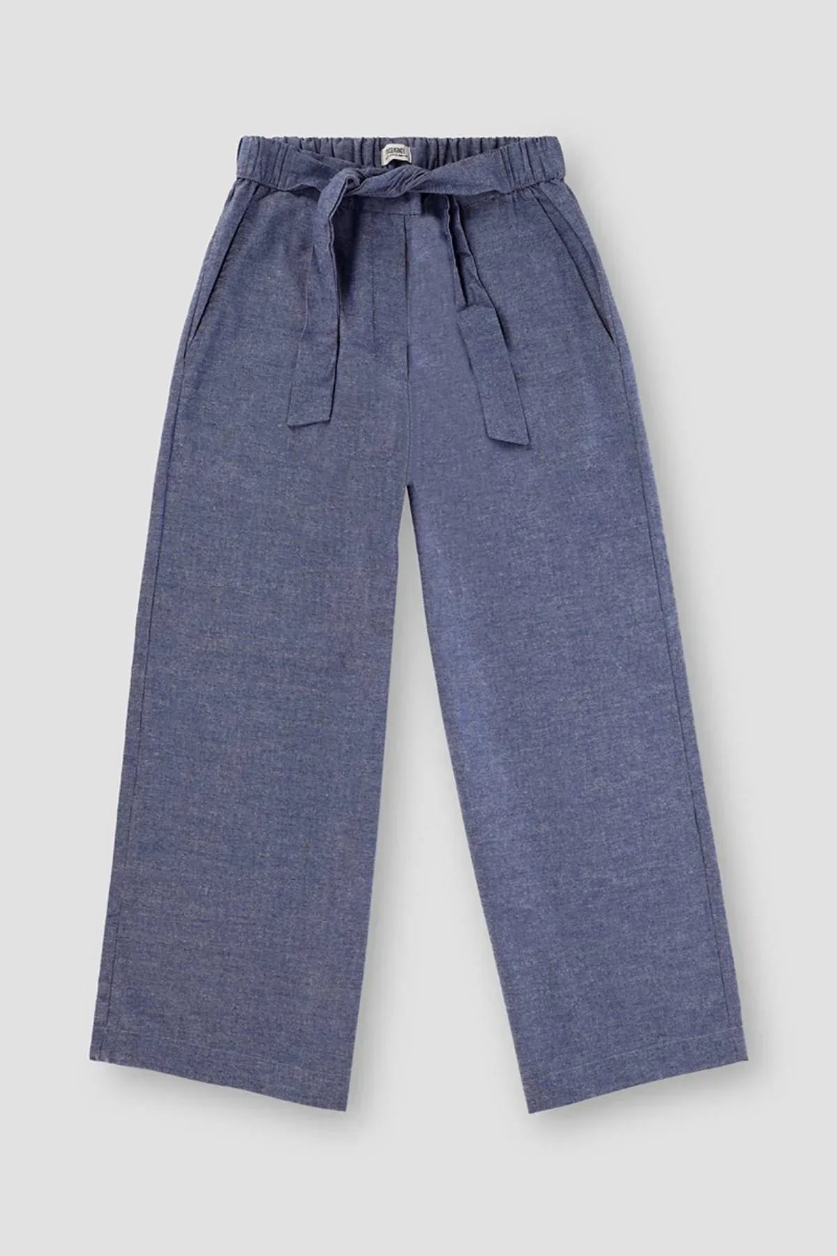 WIDE LEG TROUSER FOR WOMEN - CHAMBRAY