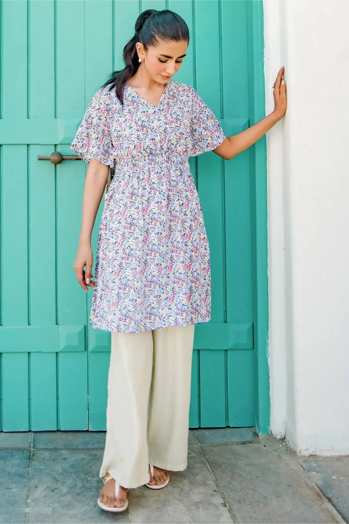 PRINTED MIDI DRESS FOR WOMEN
