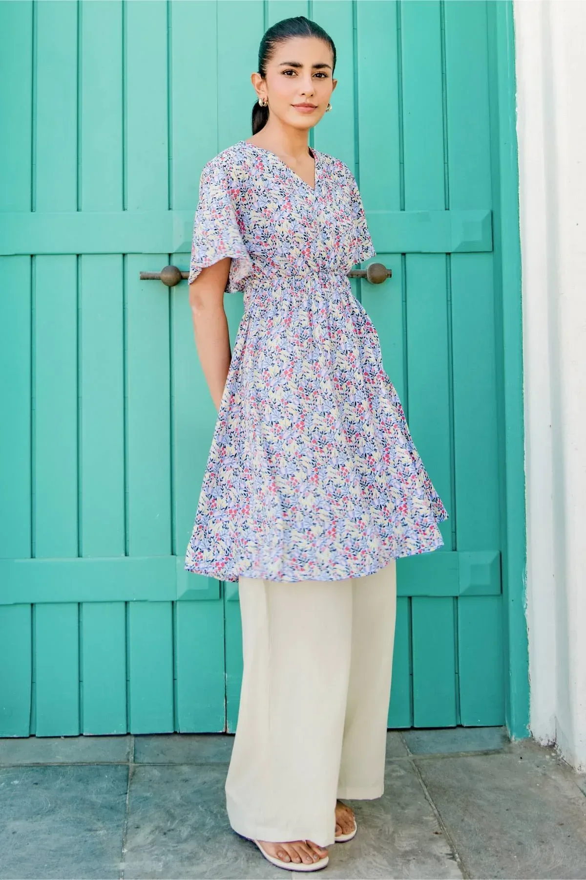 PRINTED MIDI DRESS FOR WOMEN - Image 2
