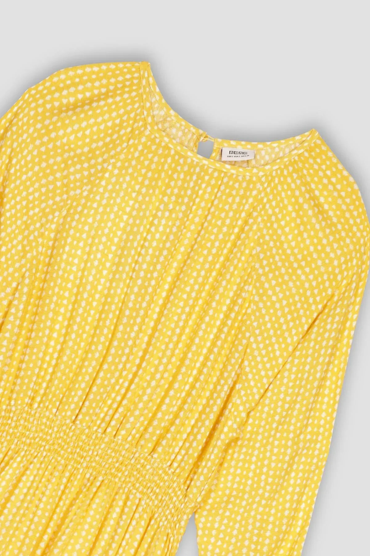 PRINTED LONG DRESS FOR WOMEN - YELLOW - Image 3