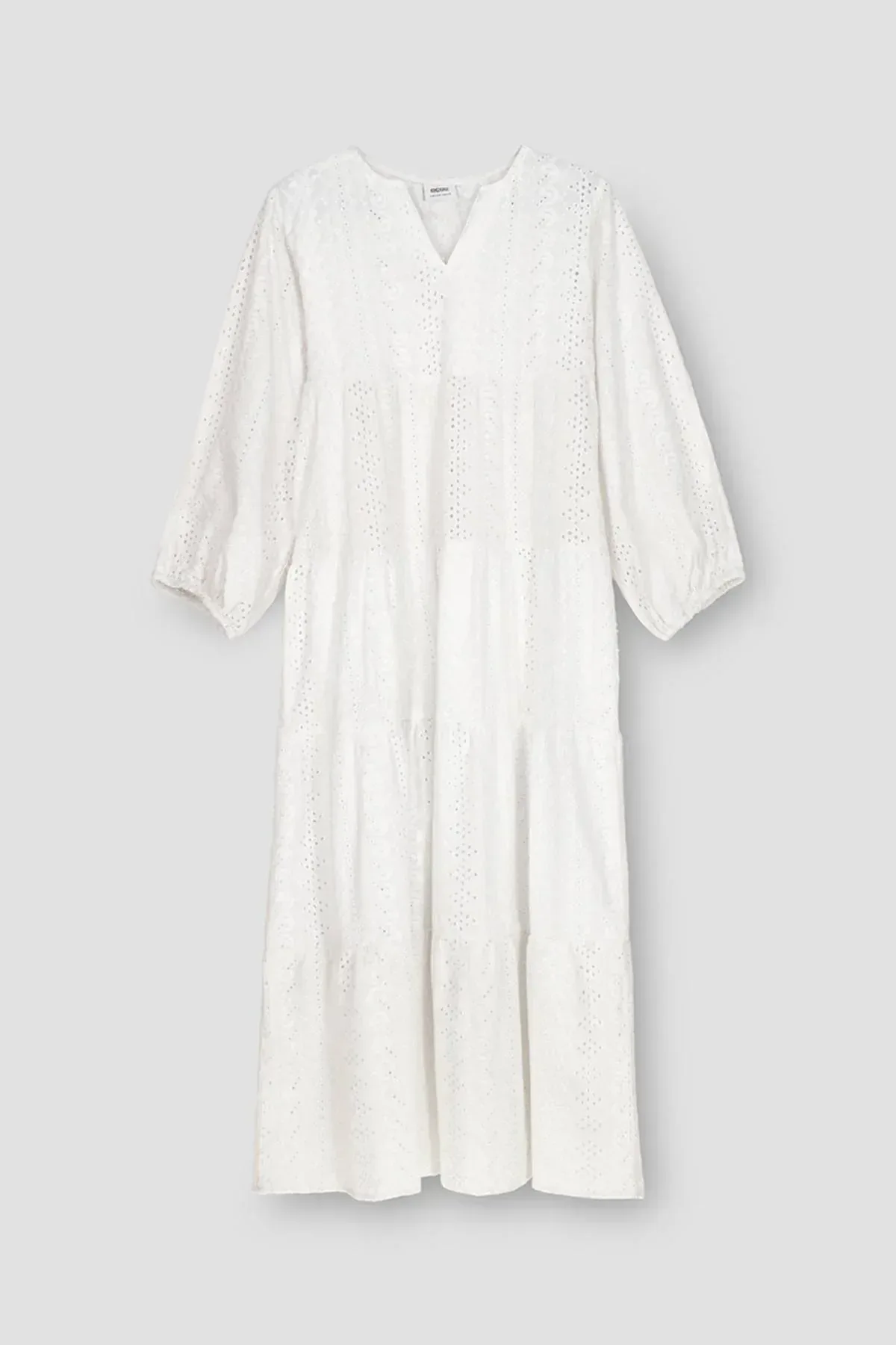 EMBROIDERED LONG DRESS FOR WOMEN - WHITE