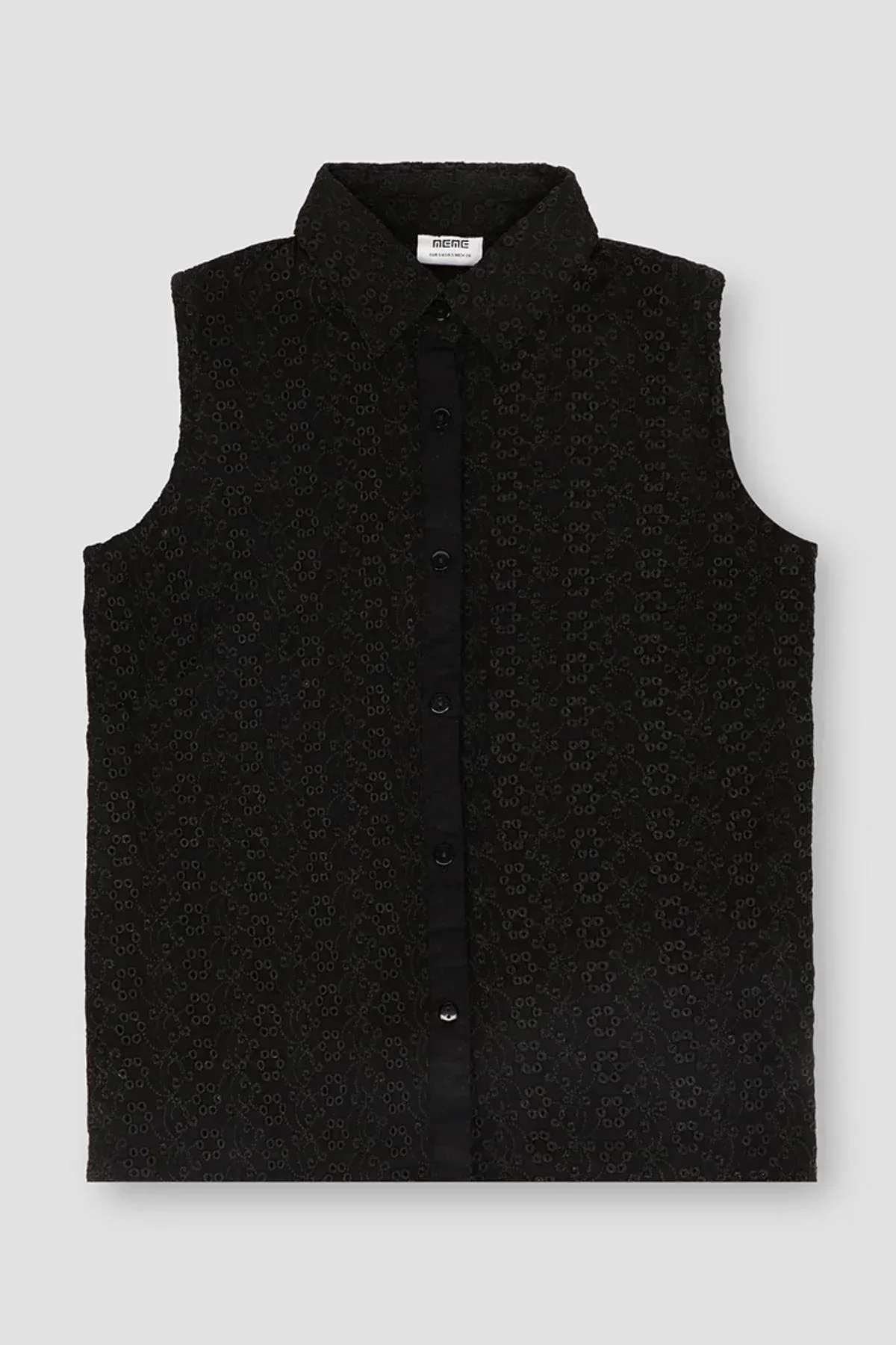 SLEEVELESS SHIRT FOR WOMEN - BLACK