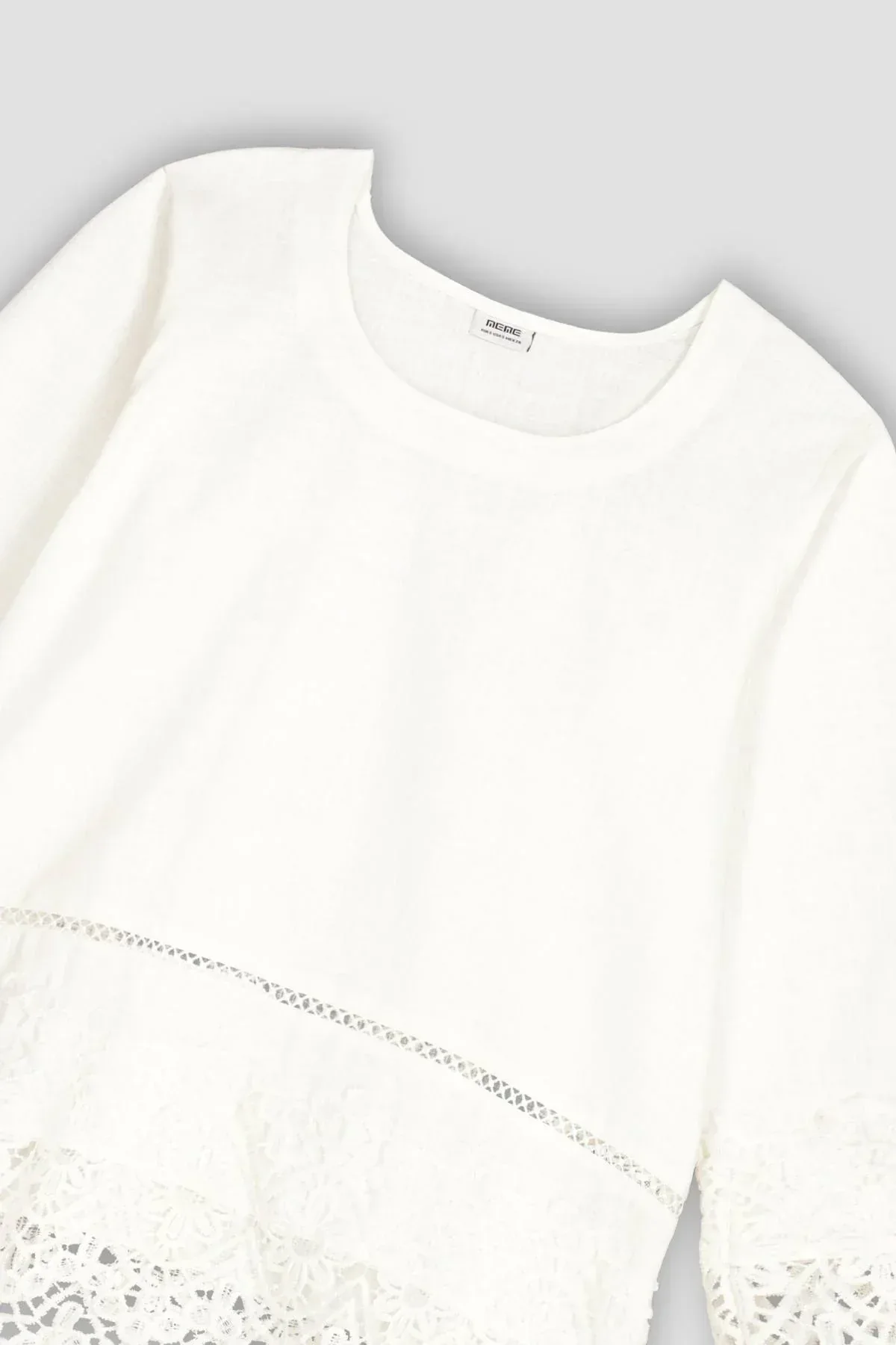 LACE BLOUSE FOR WOMEN - WHITE - Image 2