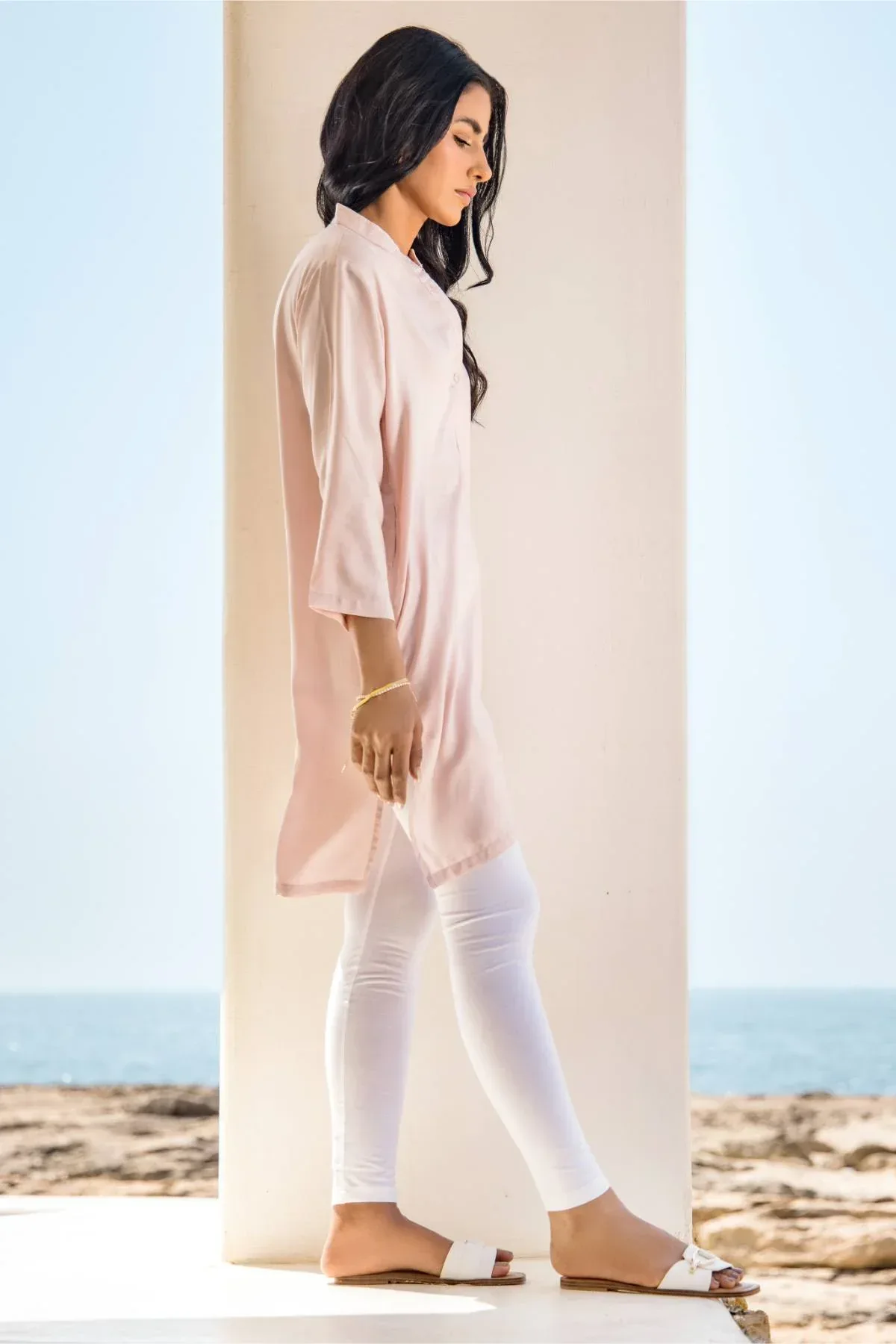 SOLID LONG SHIRT FOR WOMEN - Image 3