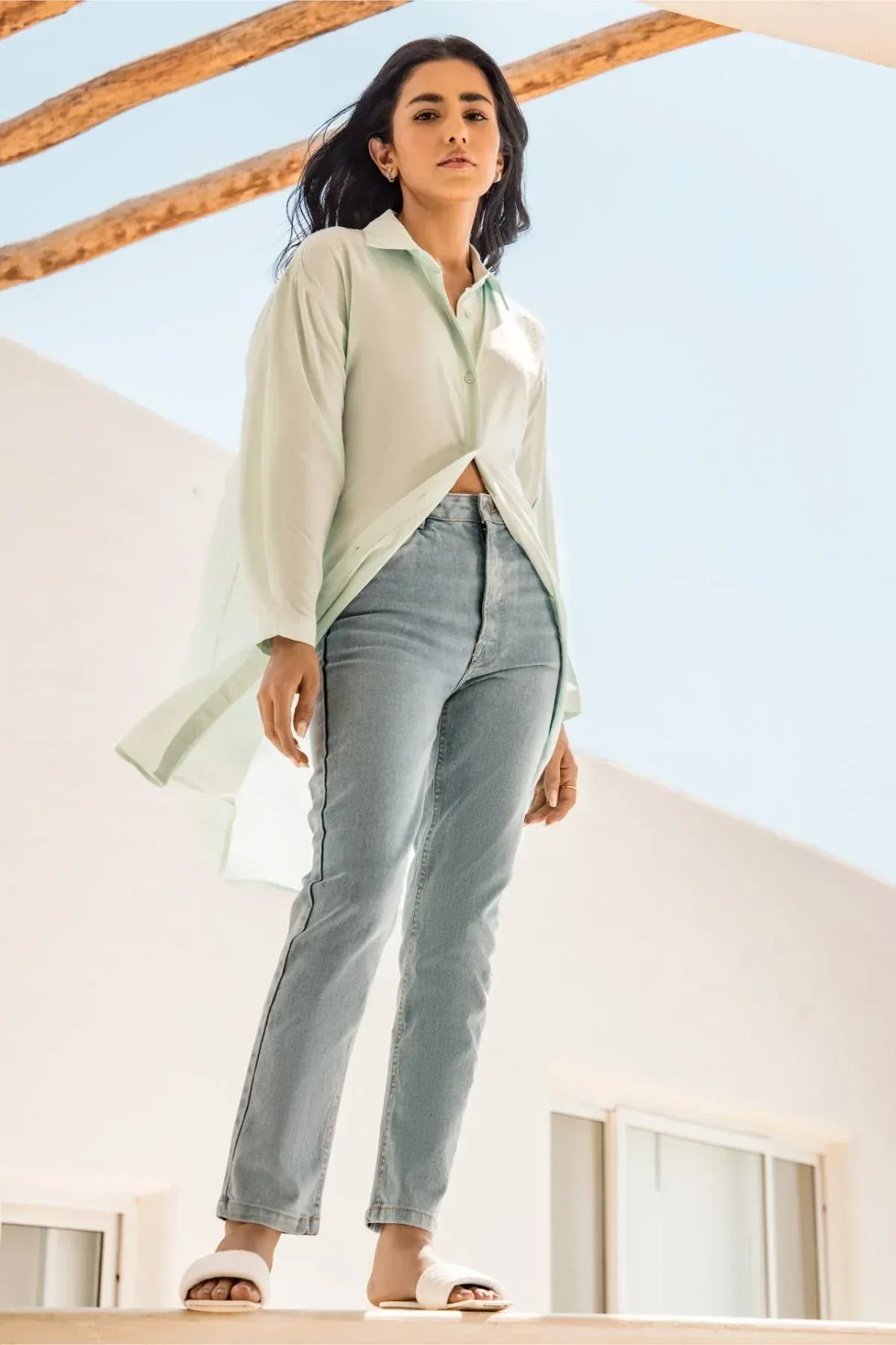 SOLID LONG SHIRT FOR WOMEN - Image 3