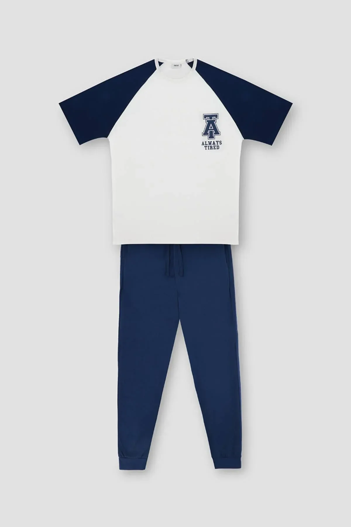 TYPOGRAPHY PJ SET FOR WOMEN - WHITE