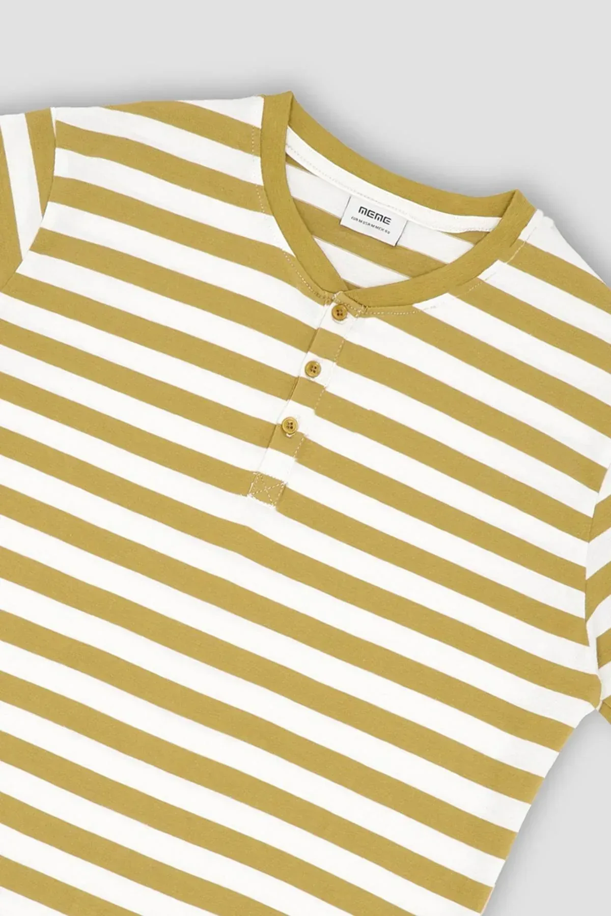 STRIPE T-SHIRT FOR MEN - KHAKI - Image 2