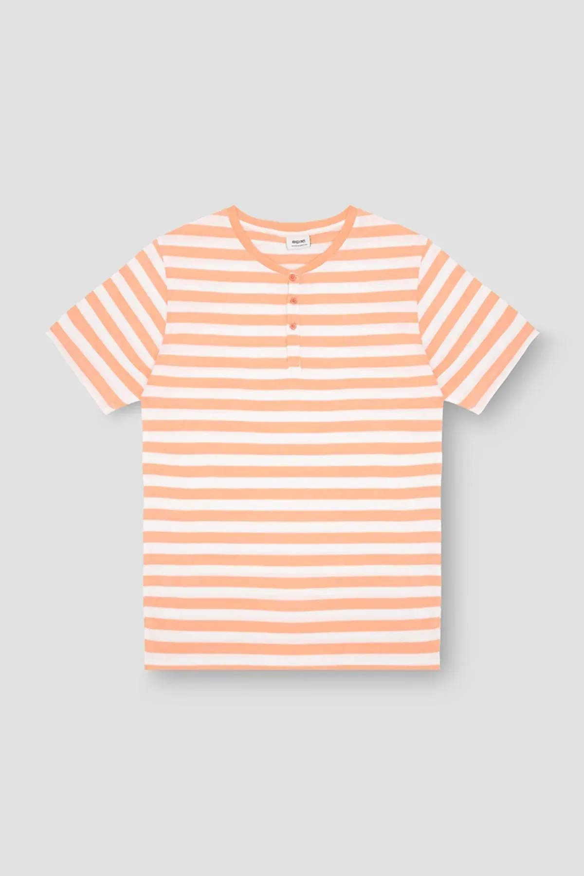 STRIPE T-SHIRT FOR MEN - SALMON