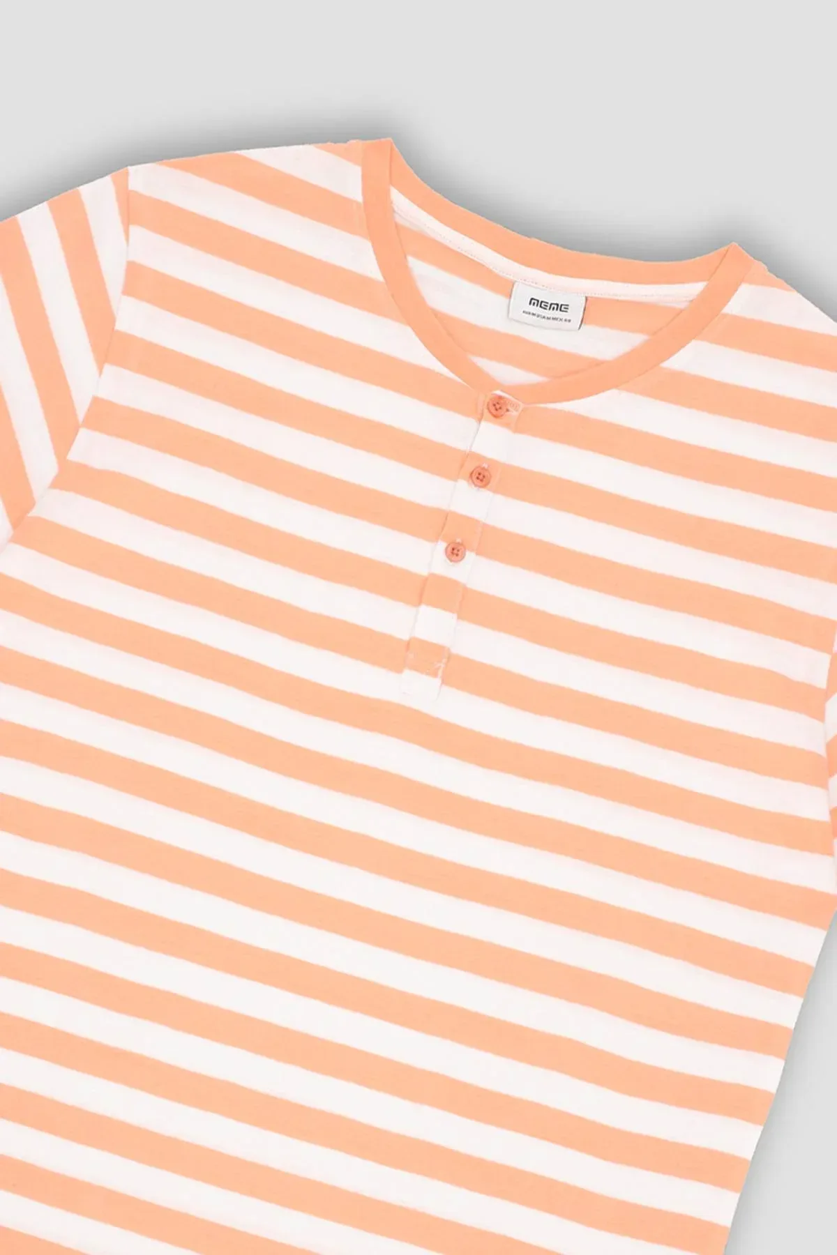 STRIPE T-SHIRT FOR MEN - SALMON - Image 2