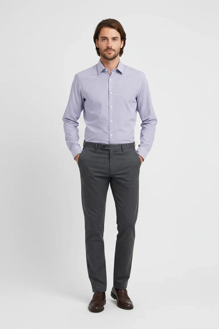 STRIPE SHIRT FOR MEN - INDIGO