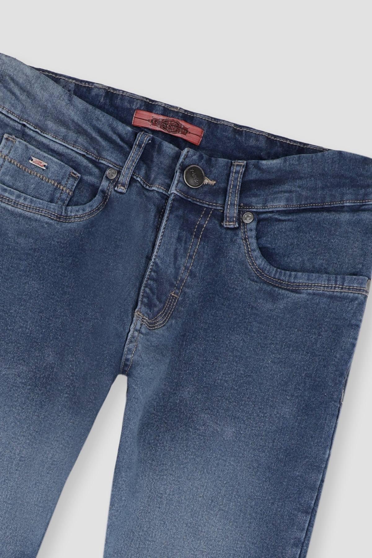 SLIM FIT JEANS FOR MEN - MID BLUE - Image 3