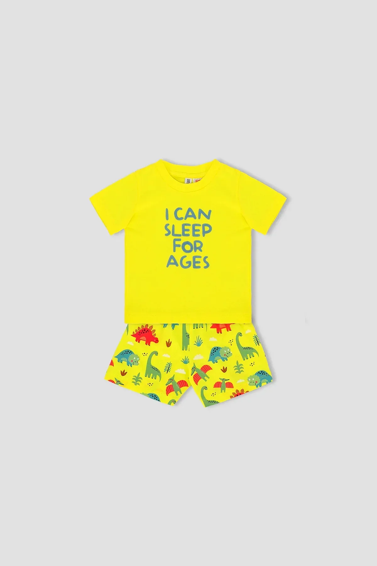 SHORT AND T-SHIRT SUIT FOR BABY BOYS - LIME
