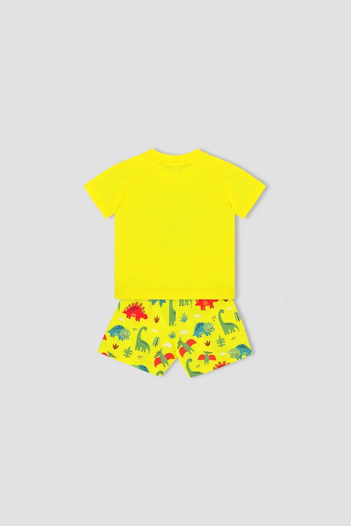 SHORT AND T-SHIRT SUIT FOR BABY BOYS - LIME - Image 3