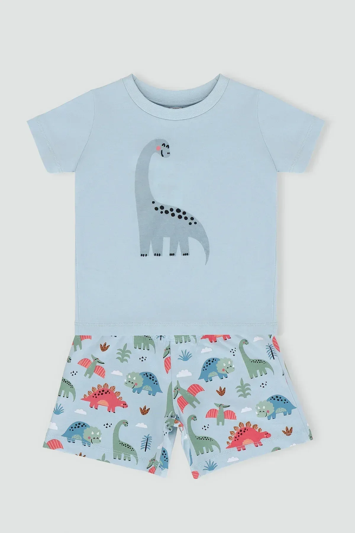 SHORT AND SHIRT SUIT FOR BABY BOYS - SKY BLUE
