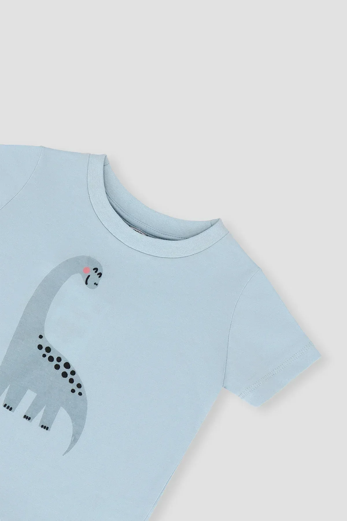 SHORT AND SHIRT SUIT FOR BABY BOYS - SKY BLUE - Image 4